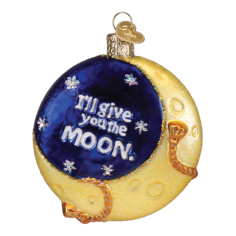 Lasso The Moon Glass Christmas Ornament - Handcrafted Holiday Decoration