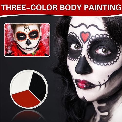 Face and Body Paint Palette - 3 Colors for Halloween & Theatrical Makeup