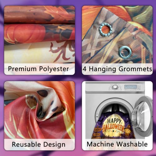Halloween Trunk or Treat Car Decorations Kit Pumpkin Farm Scene Backdrop Banner