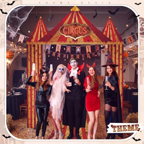 Carnival Circus Tent Decorations Party Set - Halloween Horror Variation