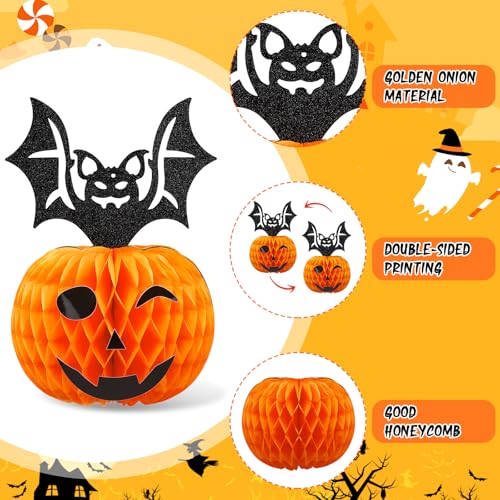 Halloween Honeycomb Centerpieces - Ghosts & Pumpkins, 6 Pack, Halloween Style