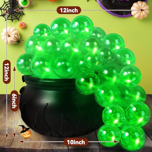 Halloween Cauldron Decor Set with Light, Remotes & Decorations - Indoor Party Prop