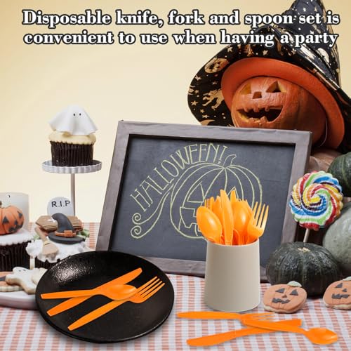 Christmas Disposable Cutlery Set - Knife, Fork & Spoon for Holiday Parties