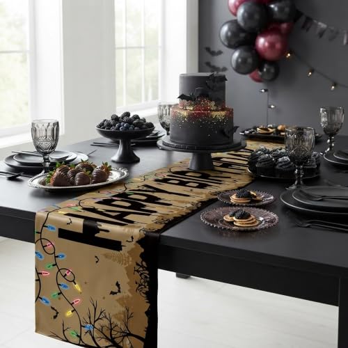 Stranger Birthday Gothic Table Runner - Dark Forest Halloween Dining Decor - Variation of THIS Listing: Stranger 1