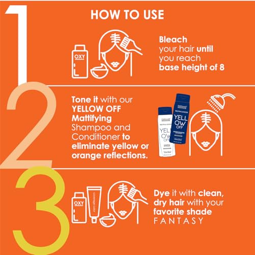 Hellawell Professional Orange Semi-Permanent Hair Dye - Coverage Color Fantasy, 2.11oz - Variation: Orange