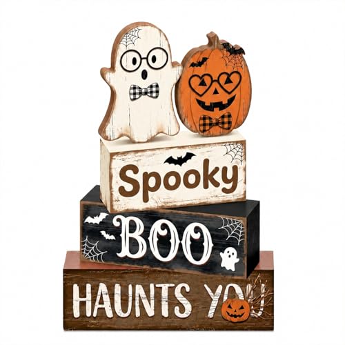 Halloween Pumpkin Ghost Decor Indoor - Boo Variation, Farmhouse Halloween Decorations