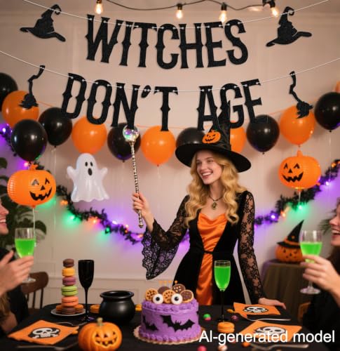Halloween Witches Don't Age Banner – Halloween Party Decorations