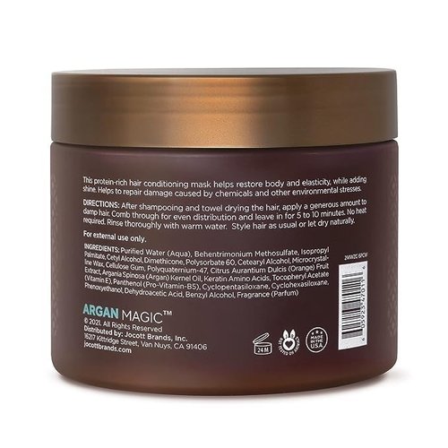 Argan Magic Restorative Hair Mask - Protein-Rich Conditioning Treatment for Hydrated, Restored Hair | Paraben-Free, 12 oz