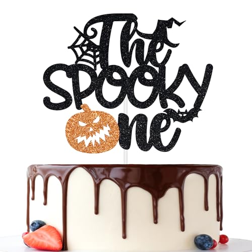 Halloween First Birthday Cake Topper Glitter Decoration Baby Boy Girl 1st