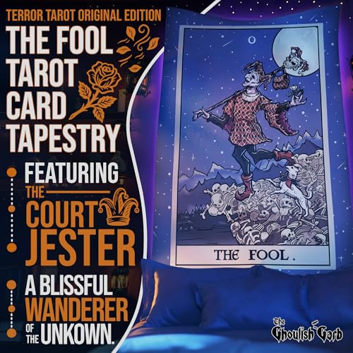 The Fool Tarot Card Tapestry Gothic Wall Hanging 60x50 Inches