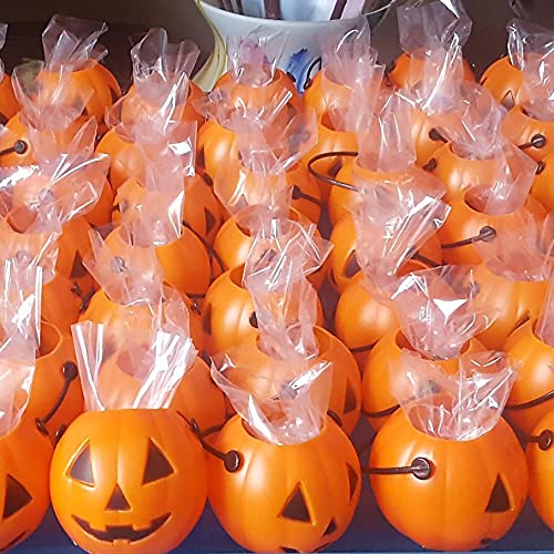 Mini Halloween Pumpkin Buckets 24 Pack - Trick or Treat Candy Holders for Kids