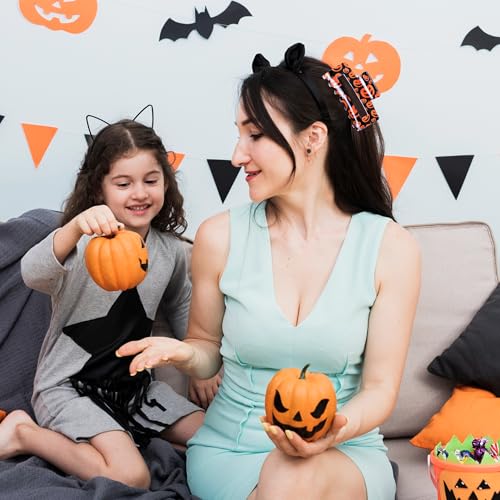 Halloween Hair Claw Clips Set - Pumpkin & Spider Design for Women - Variation of Halloween-D