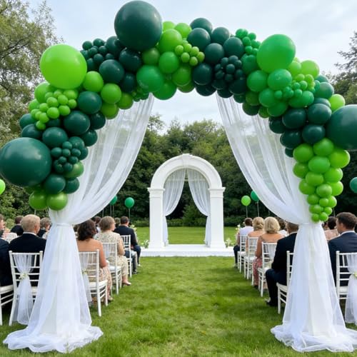 Green Latex Balloons Set - 100 Pack 12 Inch Party Decorations for Christmas Weddings Birthdays