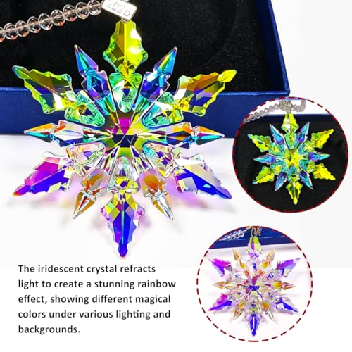 Large Colorful Crystal Snowflake Christmas Ornament 2026 - Keepsake Gift