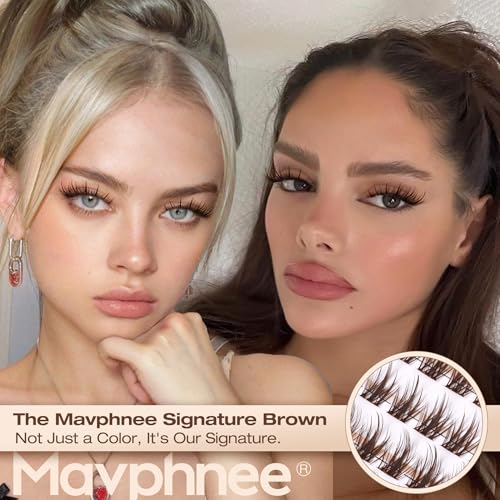 Hazel Glow Brown Lash Clusters Wispy Eyelash Extensions 8-16mm Natural C Curl - DIY Fairy Lash Set