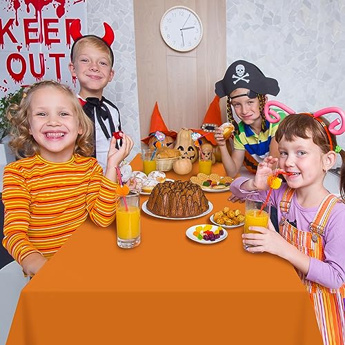 24Pcs Halloween Plastic Tablecloths - Orange Black Purple Green Rectangle Table Covers Variation of THIS listing