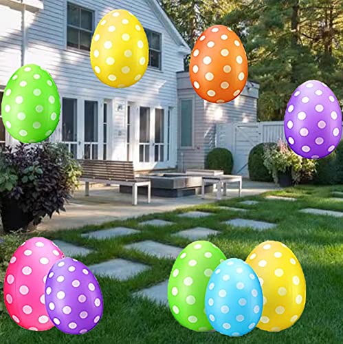 Inflatable Easter Eggs Set of 6 - 16 Inch Outdoor Yard Garden Decorations - Set A