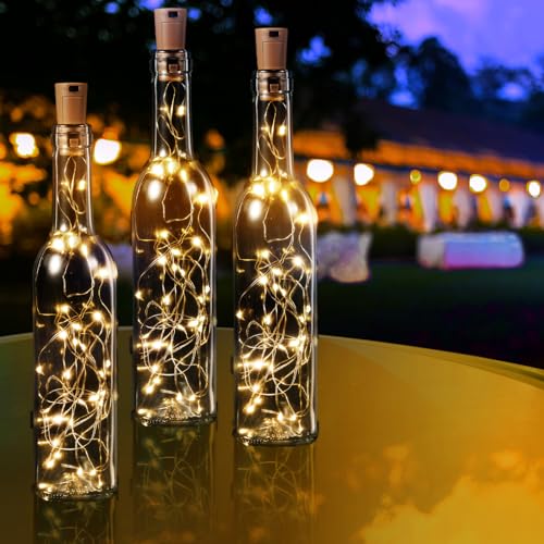 12 Sets Wine Bottle Cork Lights 30 LEDs Warm White 375ml Decoration
