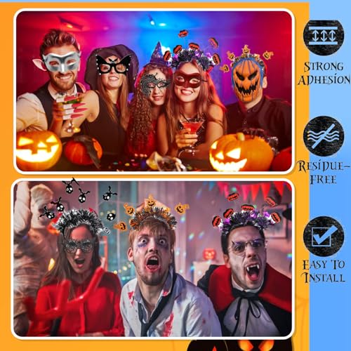 Halloween Photo Booth Props & Decorations Set - 110 Pieces Party Favors for Kids & Adults