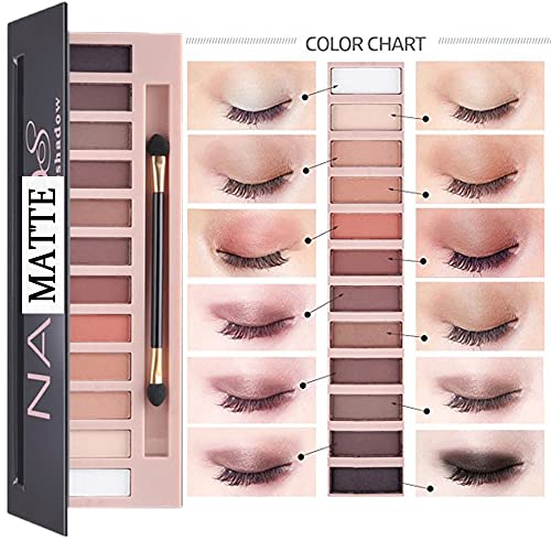 All in One Makeup Kit SetA - 12 Eyeshadow Palette, Face Primer, Eyebrow Soap, Brushes & Sponges