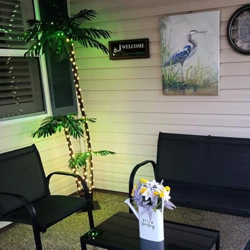6FT Artificial Palm Tree with 217 LED Lights - Outdoor Indoor Tiki Bar Decor