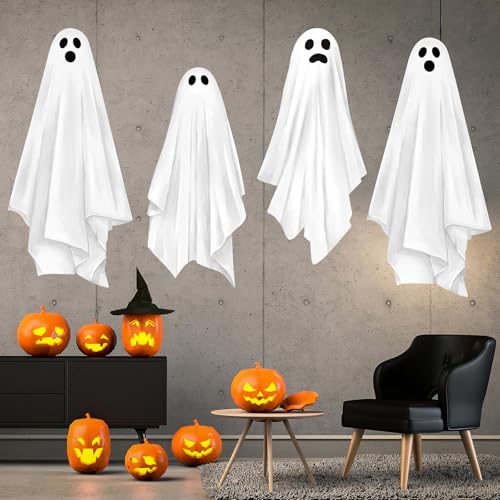 Halloween Wall Stickers Watercolor Ghost Decals - Large Room Mural, 2 Sheets, 35.4 x 11.8 Inch - Ghost Variant