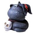 Satanic Black Cat Statue Gothic Halloween Decor - Style B