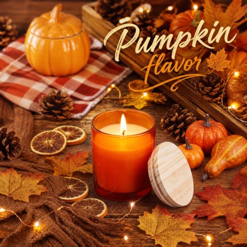 Fall Kitchen Tray with Pumpkin Decor - Orange Ceramic, 7-Piece Set