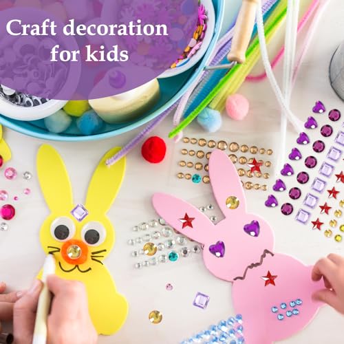 Rainbow Face Gems Set for Kids - 456 Self-Adhesive Rhinestones for Face & Body Makeup