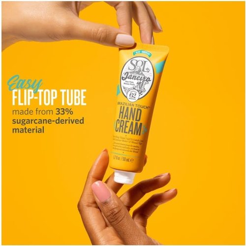 Sol de Janeiro Hand Cream & Brazilian Kiss Lip Butter Duo - Travel Size Set for Soft Skin