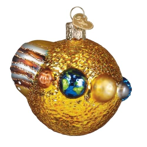 Solar System Glass Ornament - Handcrafted Christmas Tree Decoration, Outer Space Collection