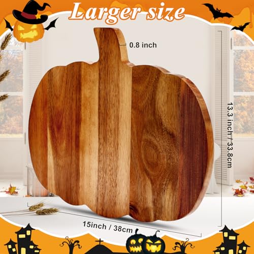Halloween Pumpkin Wooden Cutting Board - Fall Kitchen Decor & Serveware