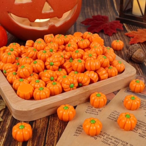 Mini Artificial Pumpkins Bulk - 100 Pcs Halloween Fall Decor & Tabletop Decorations