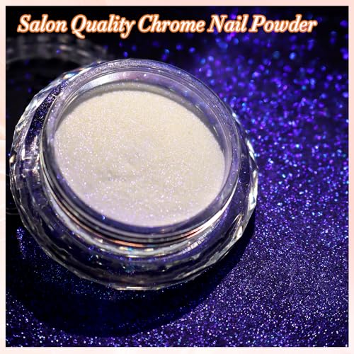 Galactic Dream Unicorn Chrome Nail Powder - Mermaid Aurora Mirror Effect