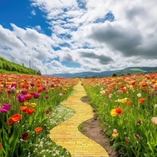 Yellow Brick Floor Runner - Wizard Party Decorations, 3.28 x 65.62 ft - Variation of THIS listing
