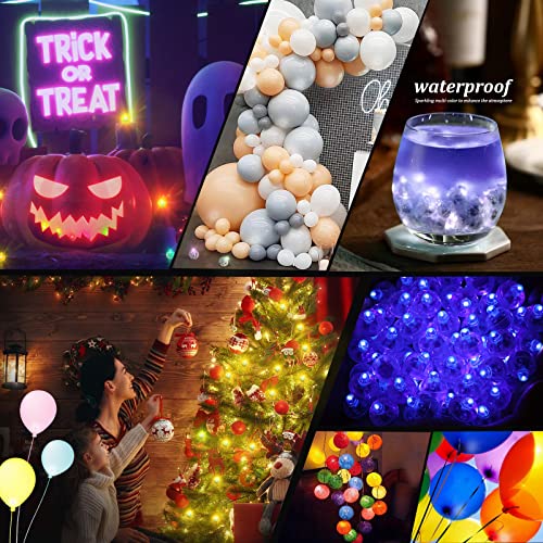 50PCS Purple Mini LED Balloon Lights for Party & Wedding Decor - Indoor Outdoor