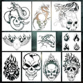 Halloween Skull Painting Stencils - Snake Skull Pattern, Large Reusable Templates for Wall Art & Crafts