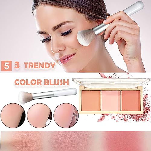 All in One Makeup Kit with 12 Eye Shadows, Lipsticks & More - Pink Variation