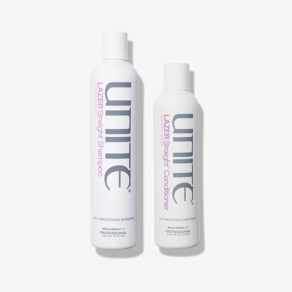 UNITE Hair - LAZER Straight Shampoo & Conditioner Set - Smooths, Softens & Controls Frizz - 10 Fl Oz & 8 Fl Oz