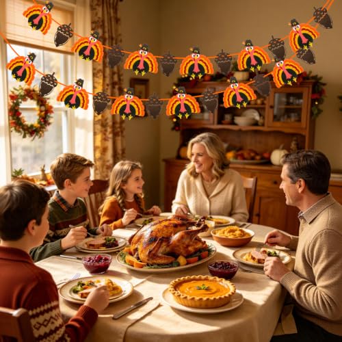 Fall Halloween Thanksgiving Garlands Set 6 Pcs Home Holiday Decorations