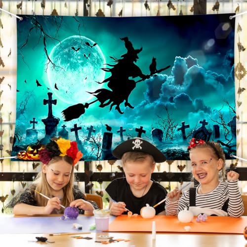 Halloween Birthday Backdrop - Witch Party Decoration Lel-115 - Happy Halloween Theme Banner