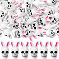 Easter Mini Resin Skull Figures with Rabbit Ears - 50pcs Tiny Garden & Decor Ornaments