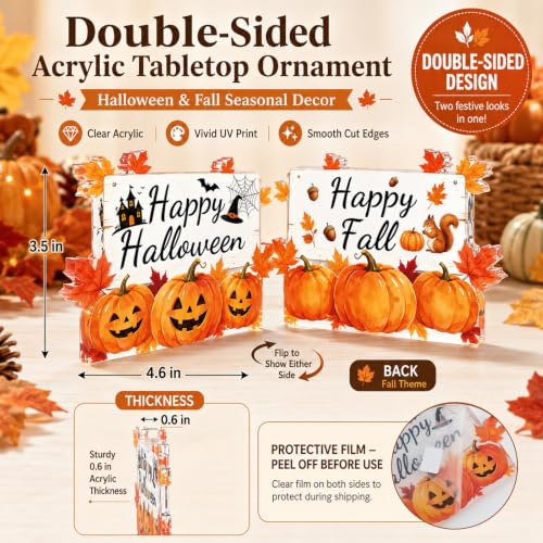 Reversible Halloween and Fall Decor Sign - Small Fall Variation