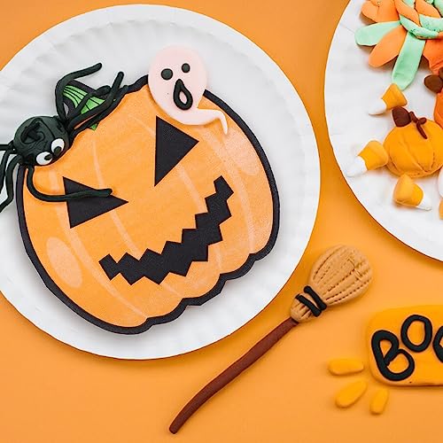 Pumpkin Halloween Party Napkins - 50 Pack Disposable Paper Party Favors