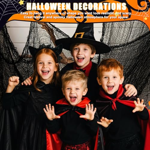 80x400 Inch Large Black Creepy Cloth Halloween Decorations - Pack of 1
