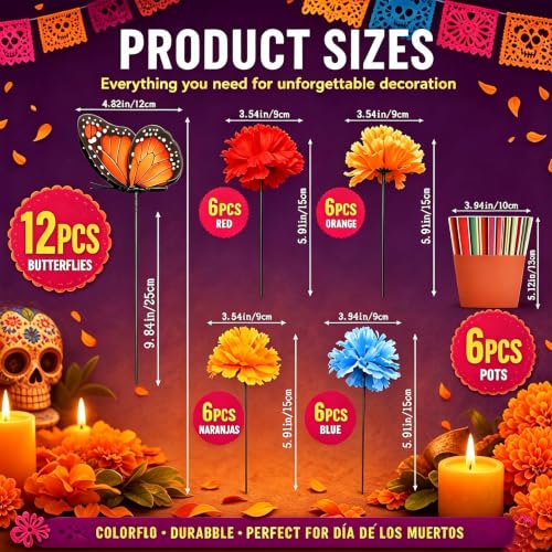 Mexican Fiesta Table Decorations Set for Day of the Dead