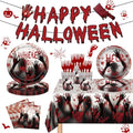 Halloween Bloody Handprint Party Plate Set for 24 Guests - Tableware & Decorations