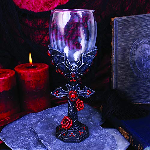 Gothic Carpe Noctem Goblet 20cm Resin & Stainless Steel Dark Decor