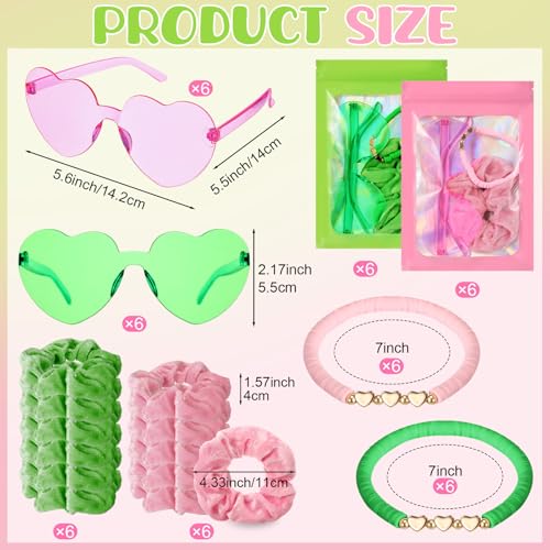 Bright Pink and Green Halloween Witch Party Favors Set - 48 Pieces