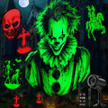 12-in-1 Halloween Projector Lights - Outdoor Dynamic 3D Motion Decor - Clown Variation